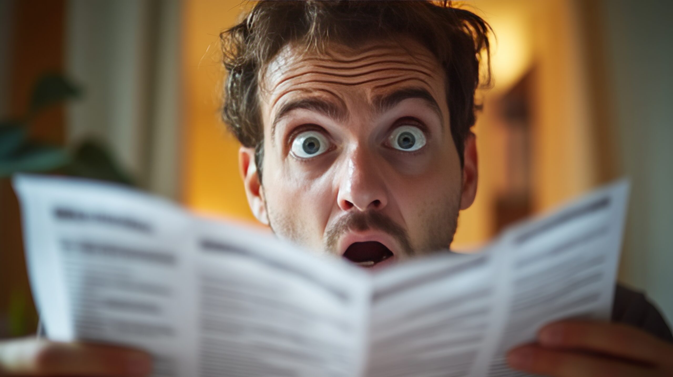 Displeased consumer with a hidden subscription charge. Featuring an investment statement with unexpected fees